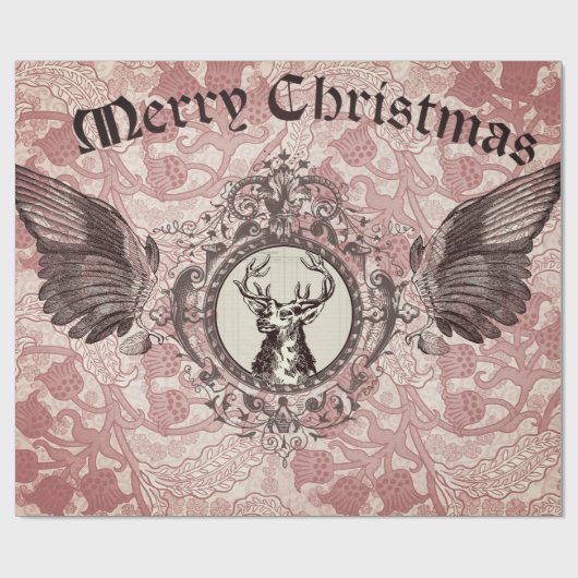 Cadeau Papier de Decoupage d'élans de Noël (Plat)