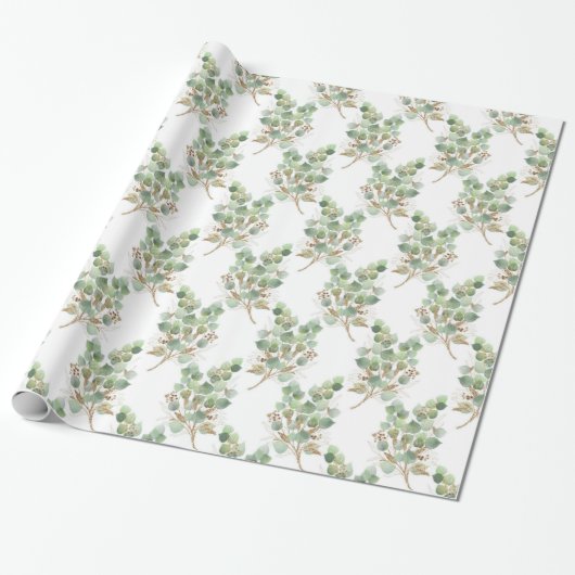 CADEAU PAPIER DE DESIGN EUCALYPTUS LUXUEUX (Déroulé)