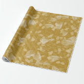 Cadeau Papier de giftwrapper à pétale d'or (Déroulé)