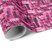 Cadeau PAPIER DE LA JOURNÉE DES MÈRES Faire n'importe que (Coin rond)