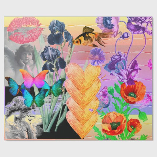 Cadeau PAPIER DE LA Saint-Valentin LIVRE ORIGINAL COLLAGE (Plat)