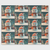 CADEAU PAPIER DE LAVAGE DE LA NEIGE CUTE (Plat)