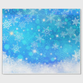 Cadeau Papier de Noël à flocon de neige (Plat)