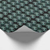 Cadeau Papier de Noël Alien mou et gris (Coin)