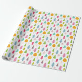 Cadeau Papier de Noël blanc coloré (Déroulé)