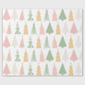 Cadeau Papier de Noël coloré Pastel (Plat)