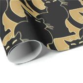 Cadeau Papier de Noël de chat de papier d'emballage de (Coin rond)