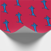 Cadeau Papier de Noël de chien bleu (Coin)