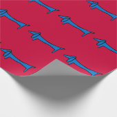 Cadeau Papier de Noël de chien bleu (Coin)