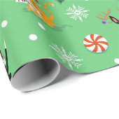 Cadeau Papier de Noël de chien et de chat (Coin rond)