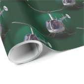 Cadeau Papier de Noël de l'hélicoptère (Coin rond)