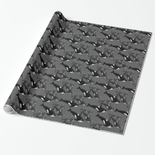 Cadeau Papier de Noël d'épaulard de papier d'emballage