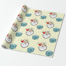 Papier de Noël du Père Noël et d'enveloppement