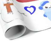 Cadeau Papier de Noël Joyeux Noël Joyeux Nouveau (Coin rond)