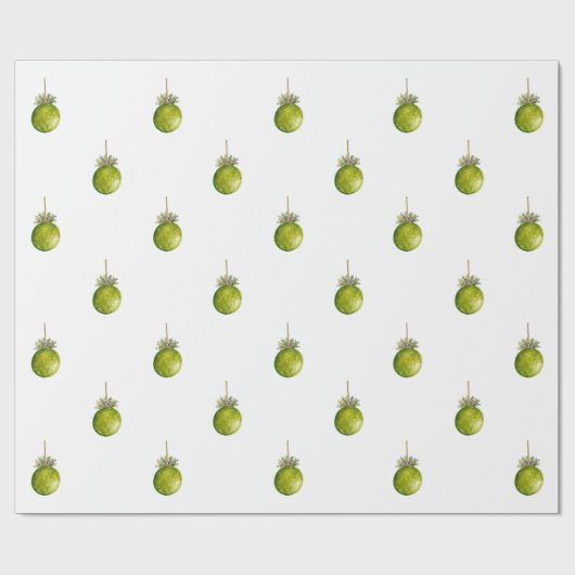 Cadeau Papier de Noël Ornement (Plat)