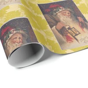 Cadeau Papier de Noël Père Noël, Vintage