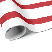 Cadeau Papier de Noël rouge et blanc (Coin rond)