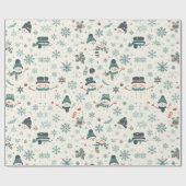 Cadeau Papier de Noël traditionnel/classique (Plat)