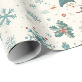 Cadeau Papier de Noël traditionnel/classique (Coin rond)