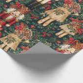 Cadeau Papier de Noël traditionnel/classique (Coin)