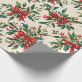Cadeau Papier de Noël traditionnel/classique (Coin)