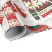 Cadeau Papier de Noël traditionnel/classique (Coin rond)