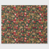 Cadeau Papier de Noël traditionnel/classique (Plat)