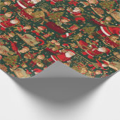 Cadeau Papier de Noël traditionnel/classique (Coin)