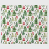 Cadeau Papier de Noël traditionnel/classique (Plat)