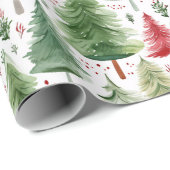 Cadeau Papier de Noël traditionnel/classique (Coin rond)