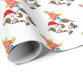 Cadeau Papier de Noël Vache Pays Fromage (Coin rond)