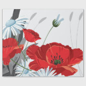Cadeau Papier de pesage des fleurs rouges (Plat)