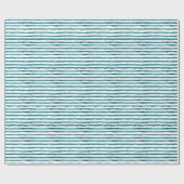 Cadeau Papier de rayure bleue (Plat)