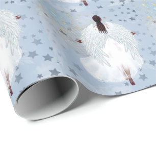 Cadeau Papier de recouvrement Angel peint et Étoiles 2