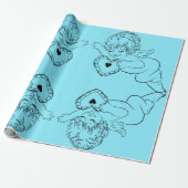 Cadeau Papier de recouvrement d'anges (Déroulé)