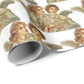 Cadeau Papier de recouvrement d'anges (Coin rond)