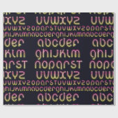 Cadeau Papier de recouvrement de polices de néon brillant (Plat)