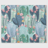 Cadeau Papier de recouvrement de surcharge de cactus (Plat)