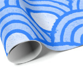 Cadeau Papier de recouvrement des échelles de Cerulean (Coin rond)