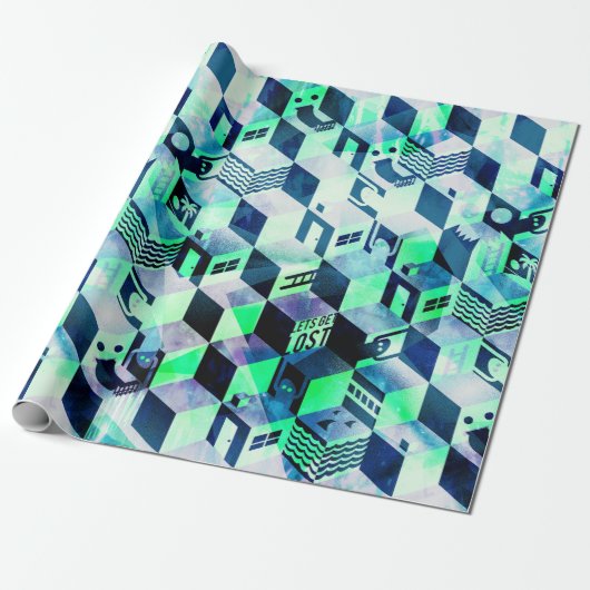 Cadeau Papier de recouvrement géométrique (Déroulé)