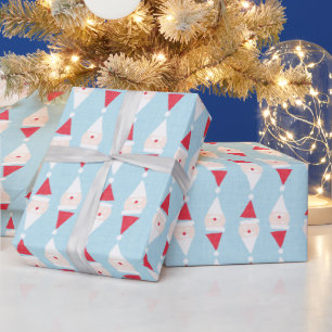 Cadeau Papier de recouvrement géométrique de Père Noël Wh