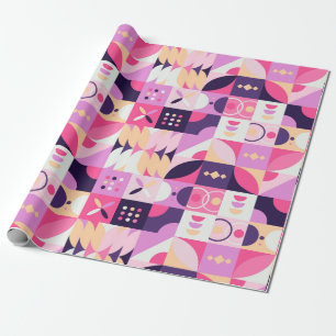 Cadeau Papier de recouvrement géométrique rétro