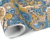 Cadeau Papier de recouvrement nautique (Coin rond)