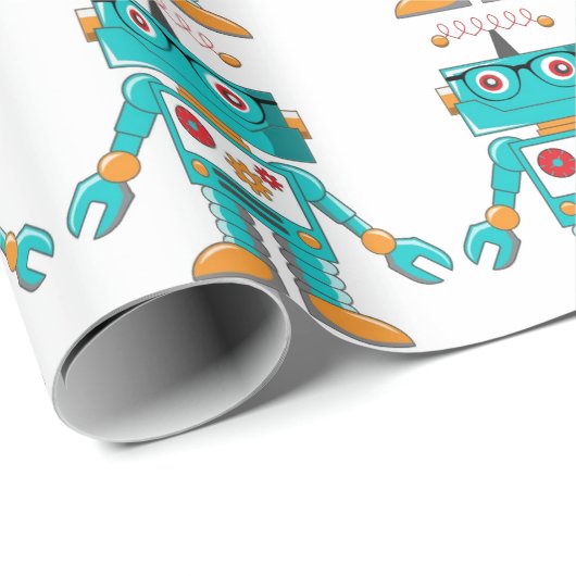 Cadeau Papier de recouvrement - Robo intelligent (Coin rond)