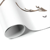 Cadeau Papier de recouvrement Rudolph (Coin rond)