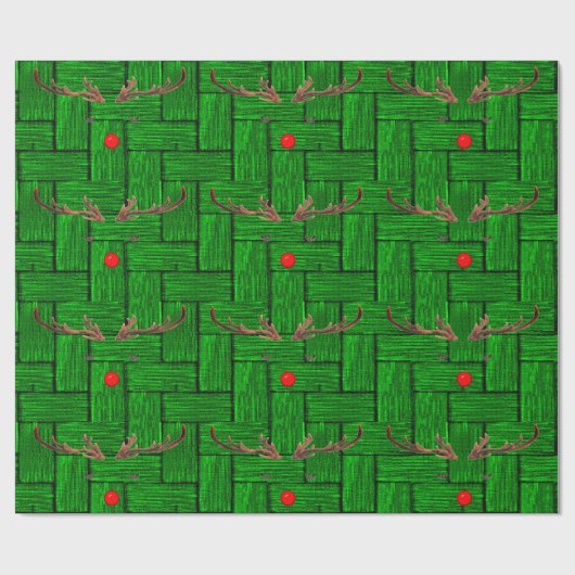 Cadeau Papier de recouvrement Rudolph 4 (Plat)