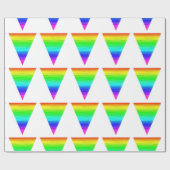 Cadeau Papier de recouvrement triangle gai arc-en-ciel (Plat)