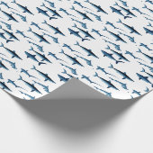 Cadeau Papier de soie découpé thème côtier requin bleu (Coin)
