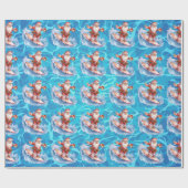 Cadeau Papier de surf Père Noël Wrapping (Plat)