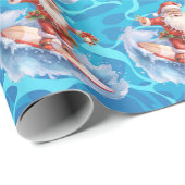 Cadeau Papier de surf Père Noël Wrapping (Coin rond)